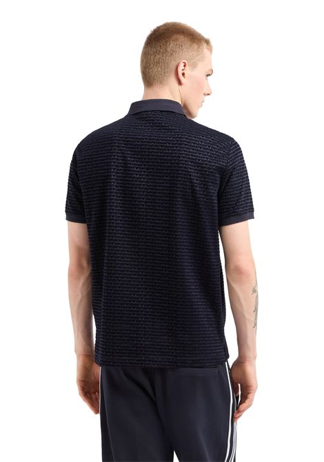 POLO IN JERSEY MISTO LYOCELL CON LETTERING FLOCK ALL OVER ASV EMPORIO ARMANI | Polo | EM001283 AF10017FB229